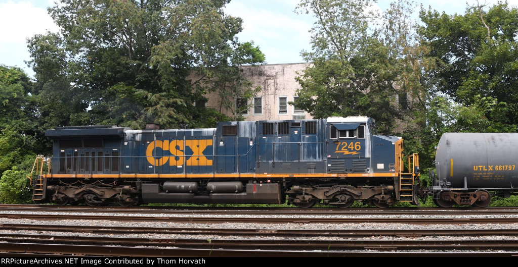 CSX 7246 was the DPU on M410 as it passed thru the ex-RDG Yard